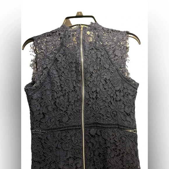 Bardot Navy Blue Lace Panel Dress - Picture 6 of 10